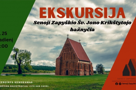 Vieša ekskursija „Senoji Zapyškio Šv. Jono Krikštytojo bažnyčia”