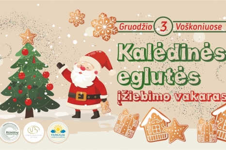 Kalėdinės eglutės įžiebimo vakaras Voškonyse