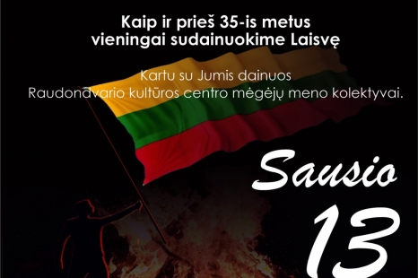Sausio 13-osios minėjimas Raudondvaryje