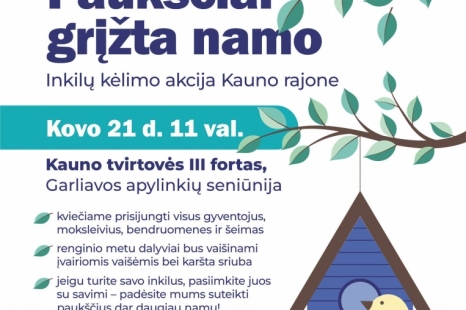 Inkilų kėlimo šventė „Paukščiai grįžta namo“