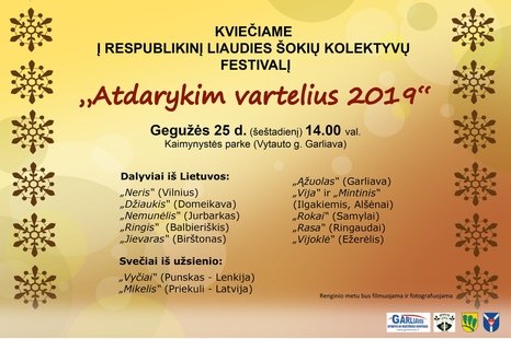 Respublikinis liaudies šokių kolektyvų festivalis „Atdarykim vartelius 2019“