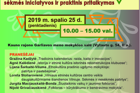 „Etnokultūra šiandienos visuomenėje: sėkmės iniciatyvos ir praktinis pritaikymas“