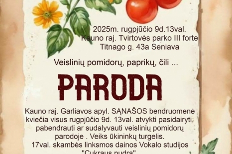 Veislinių pomidorų paroda „POMIDORAS“