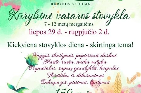 Simonos kūrybinė vasaros stovykla mergaitėms 