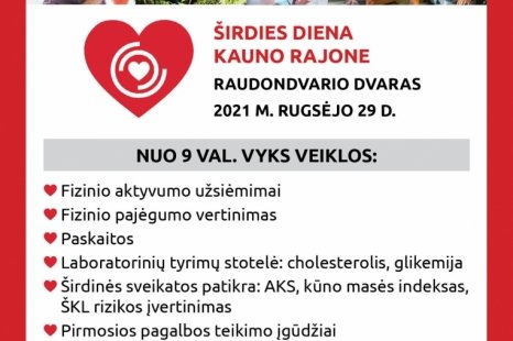 Pasaulinė širdies diena Kauno rajone 